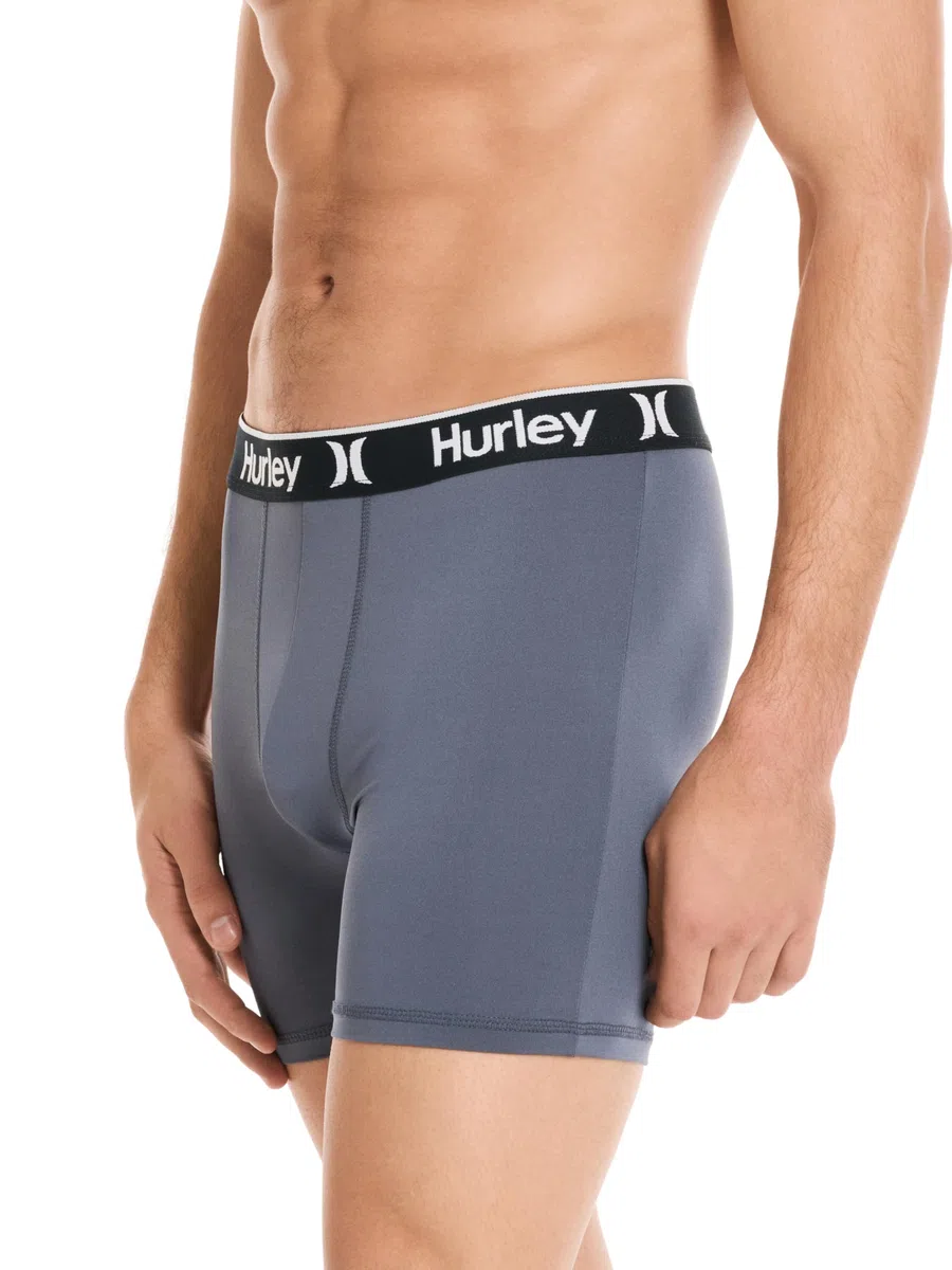 Hurley Men's Standard 5 Pack Stretch Boxer Briefs, Obsidian Combo