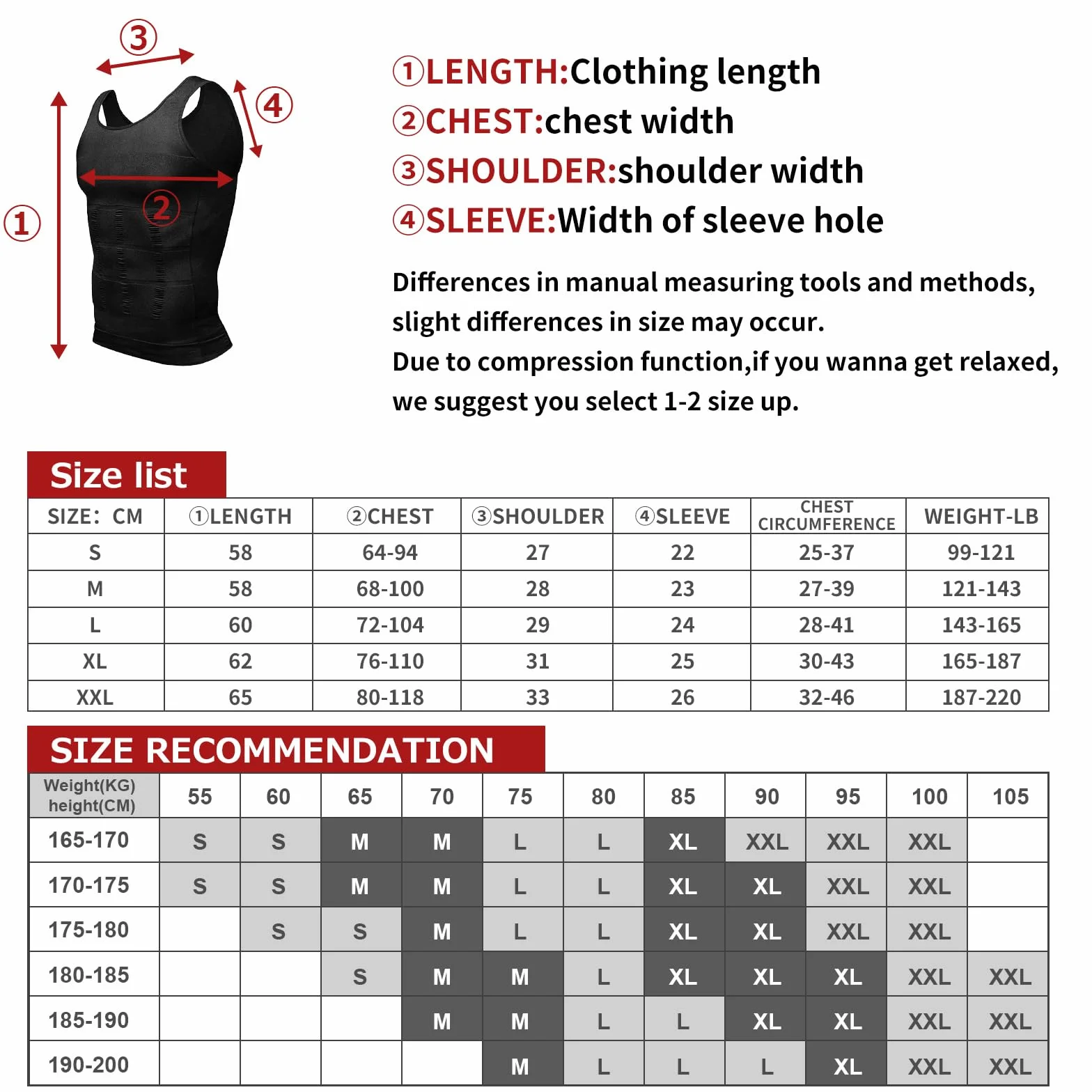Casey Kevin Canotta Uomo (Pacco da 2) Pancera Contenitiva Uomo Canotta Contenitiva S-XXL