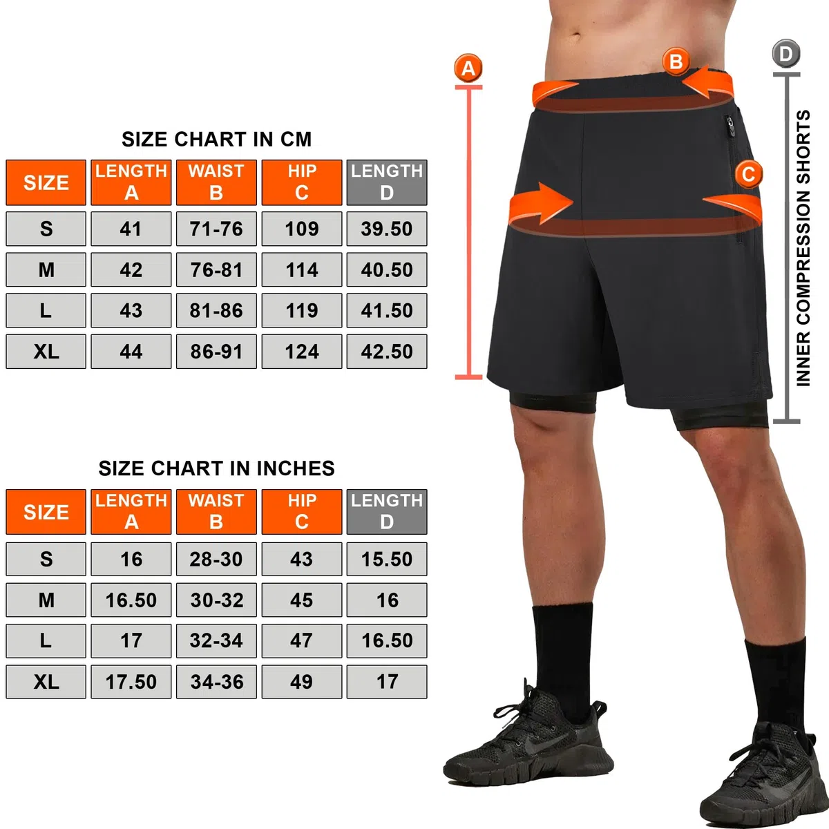 Mytra Fusion Pantaloncini Running Uomo 2 in 1 Pantaloncini Palestra Uomo per molteplici Usi Asciugatura Rapida Allenamento Fitness Training Corto