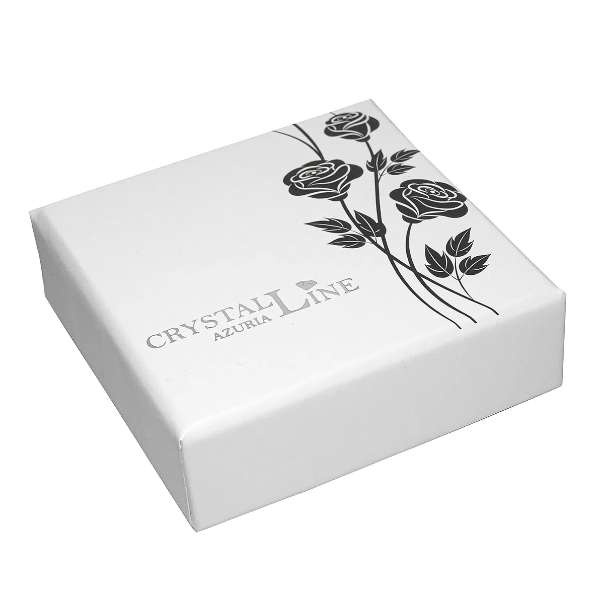 Crystalline Azuria 18ct Placcato Oro Bianco Rotondo Zirkonia Cristalli Orecchini Pendenti Orecchini a Lobo Gioielleria per Donne e Bambina