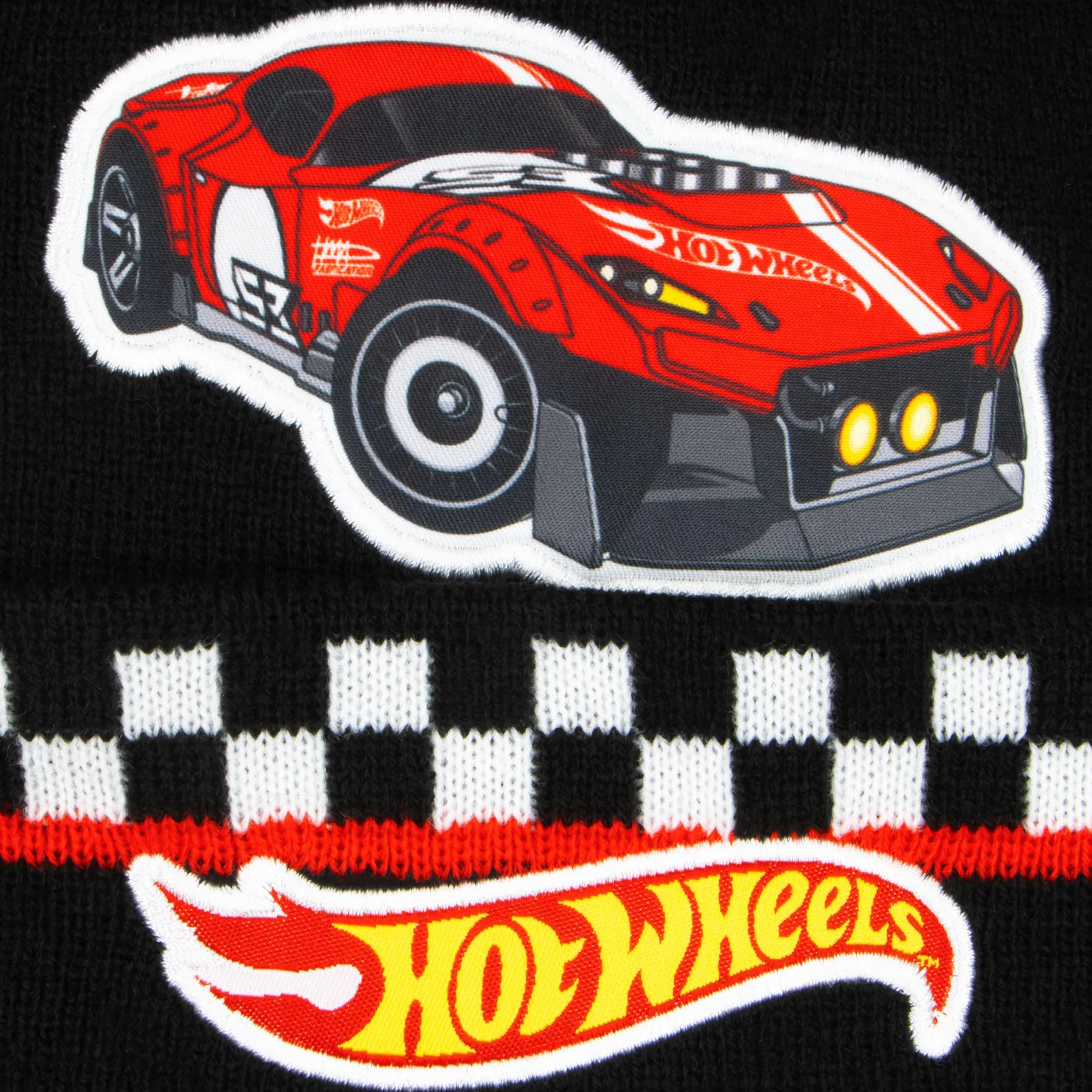 Hot Wheels Cappellino Bambino | Beanie E Guanti Invernali | One Size Nero