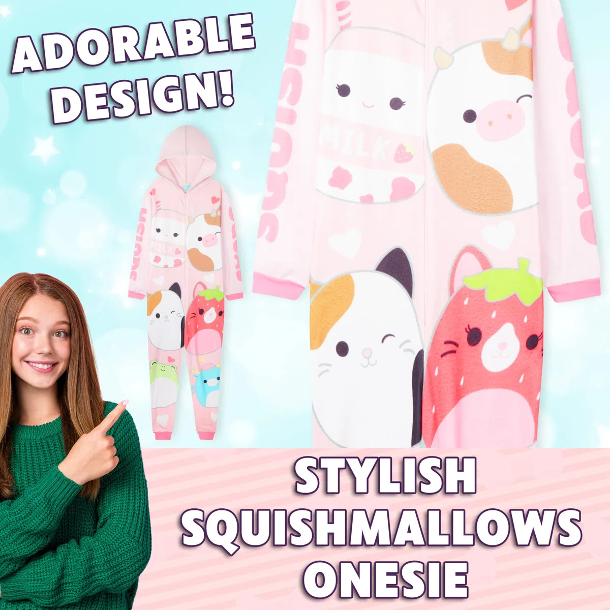 Squishmallows Pigiama Intero Bambina