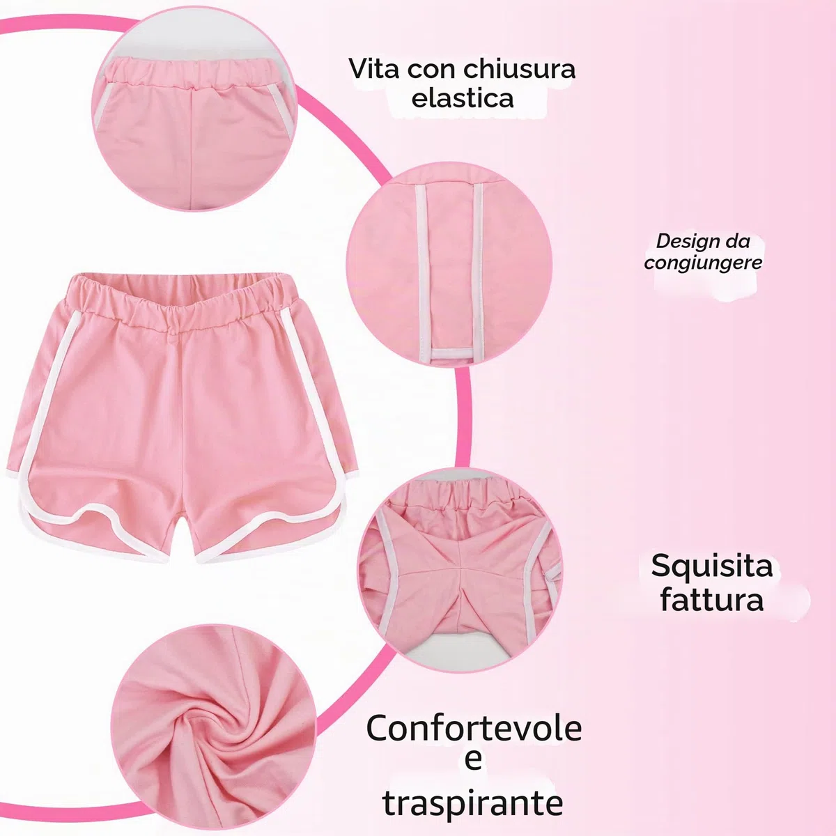 GENTABY Pantaloncini da bambina Gym Running Cotone Pantaloni Estivi Danza Casual Wear 3 Pack 2-12 anni Ragazza Pantaloncini Neri Bambini Pantaloni Atletici