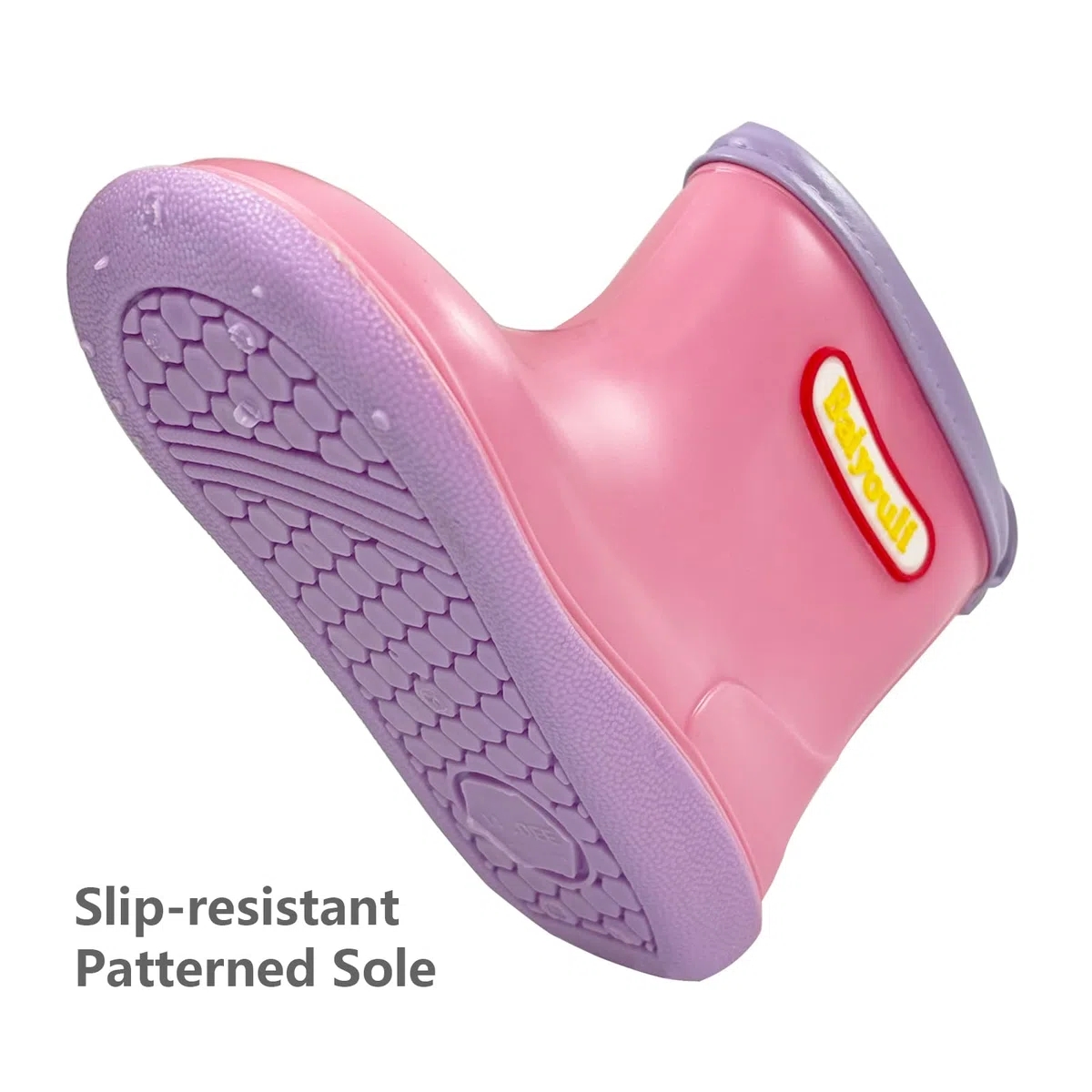 Stivali Pioggia Bambini Impermeabili Antiscivolo Stivaletti Gomma PVC Leggeri Galosce Bambino Bambina Unisex 1-6 Anni