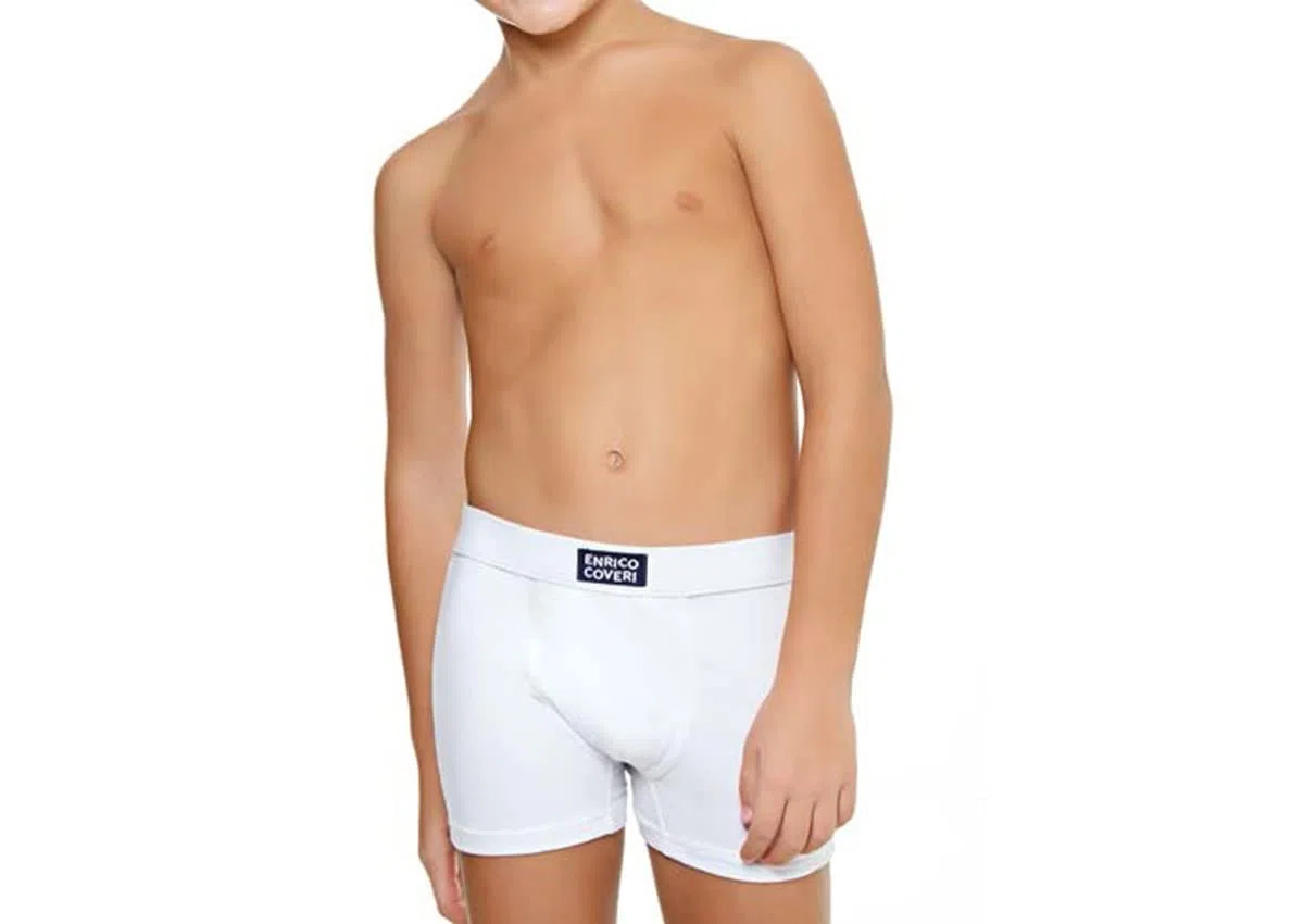 Enrico Coveri 6 Boxer Bambino con Elastico ribattuto, in Cotone Elasticizzato, EB4015