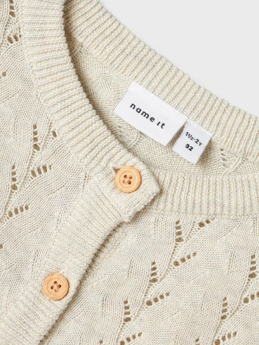 NAME IT Nmfbanni LS Knit Card Noos Maglione Cardigan Bambine e Ragazze