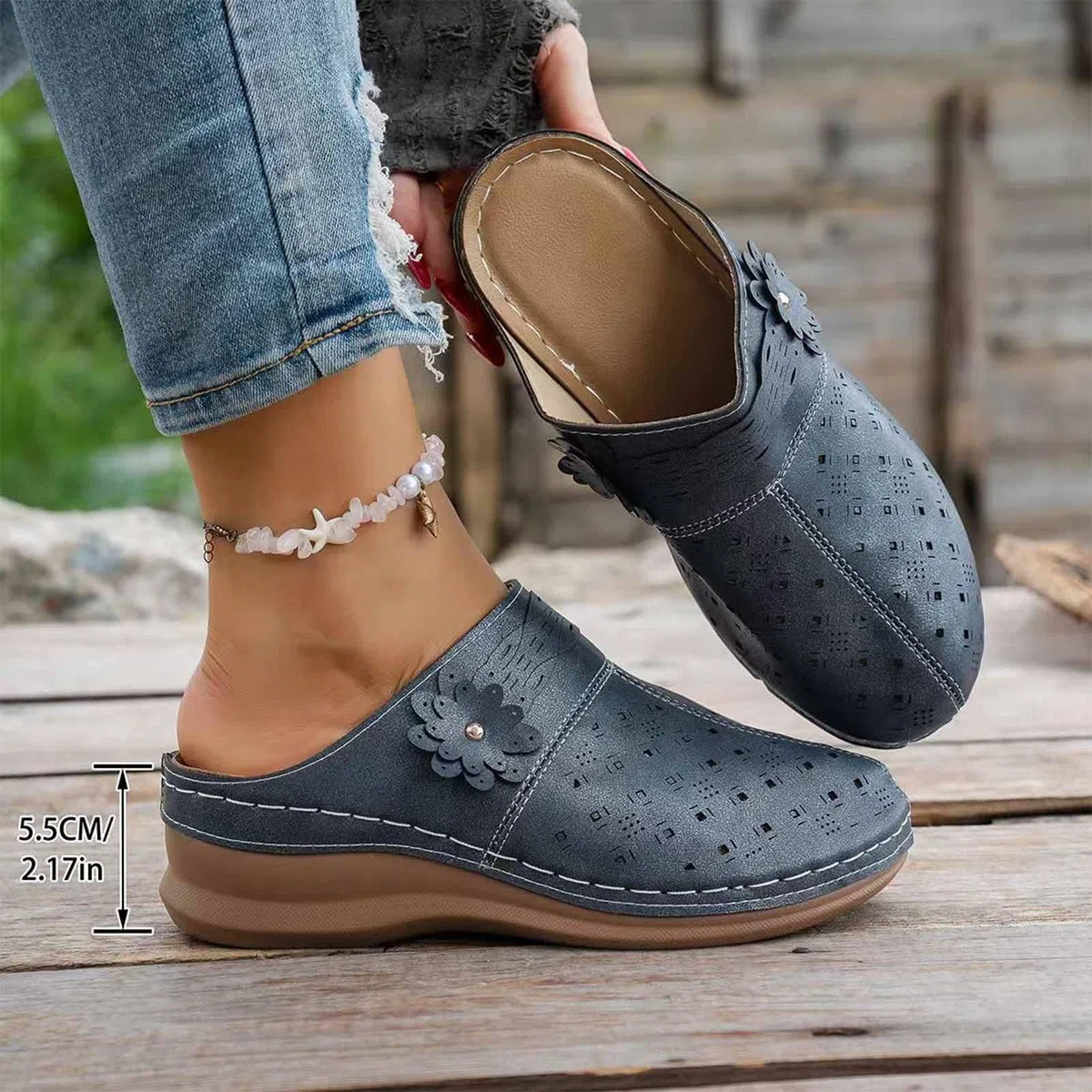 Ciabatte Chiusi Davanti Donna Estive Ciabatte Ortopediche Donna Slip On Ultra Pantofole Antiscivolo Chiuse Sandali con Plantare Estraibile Morbido Traspiranti Scarpe da Camminata Cuscino d'Aria