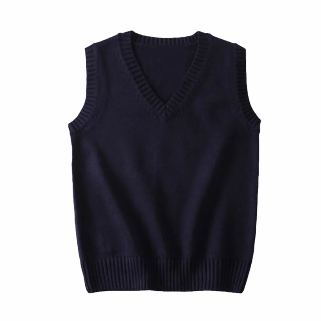 Maglione senza maniche da donna con scollo a V lavorato a maglia pullover gilet da donna top