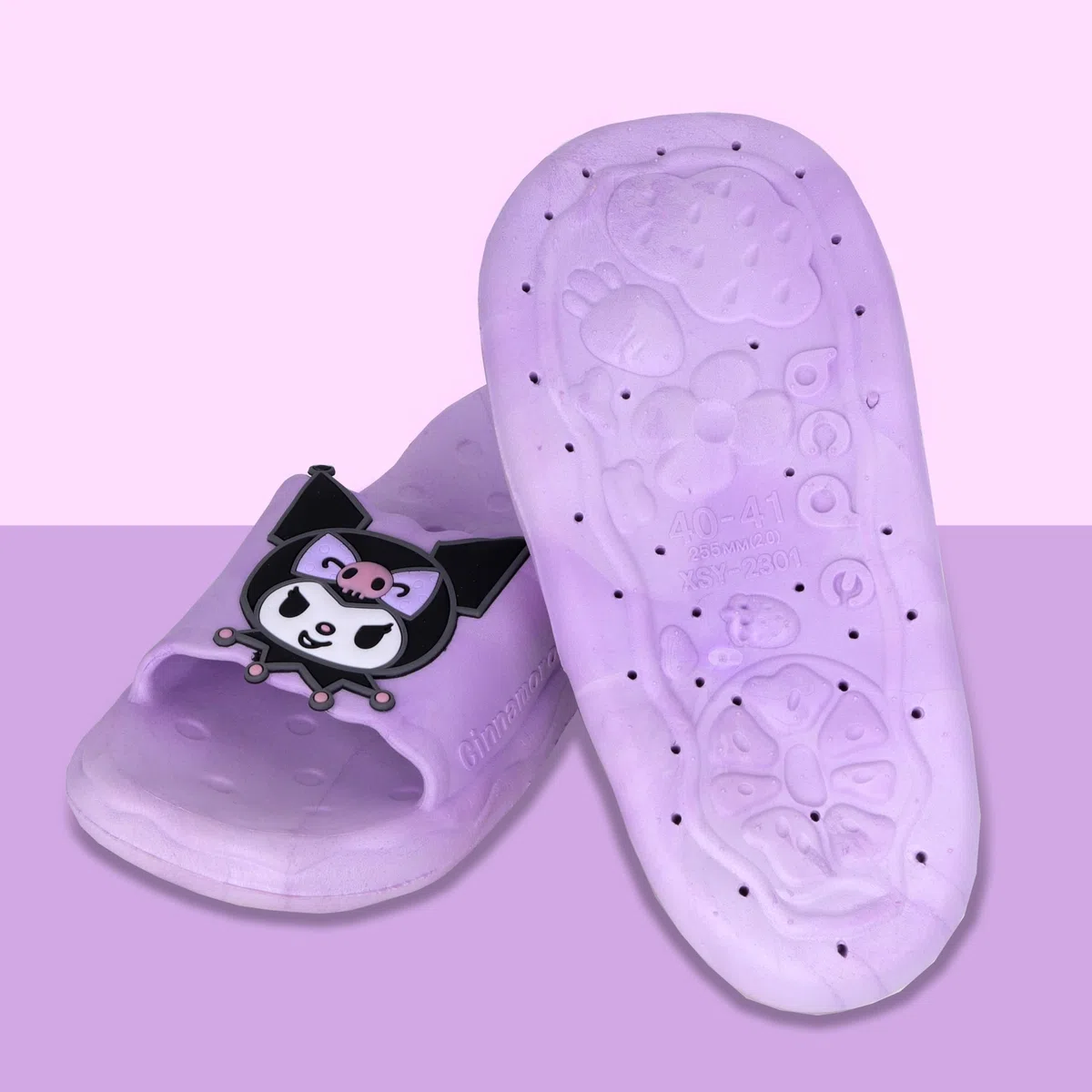 Roffatide Anime Cinnamoroll My Melody Kuromi Scivoli per ragazze Scivoli per la casa Sandali da doccia antiscivolo per il bagno Pantofole di gomma