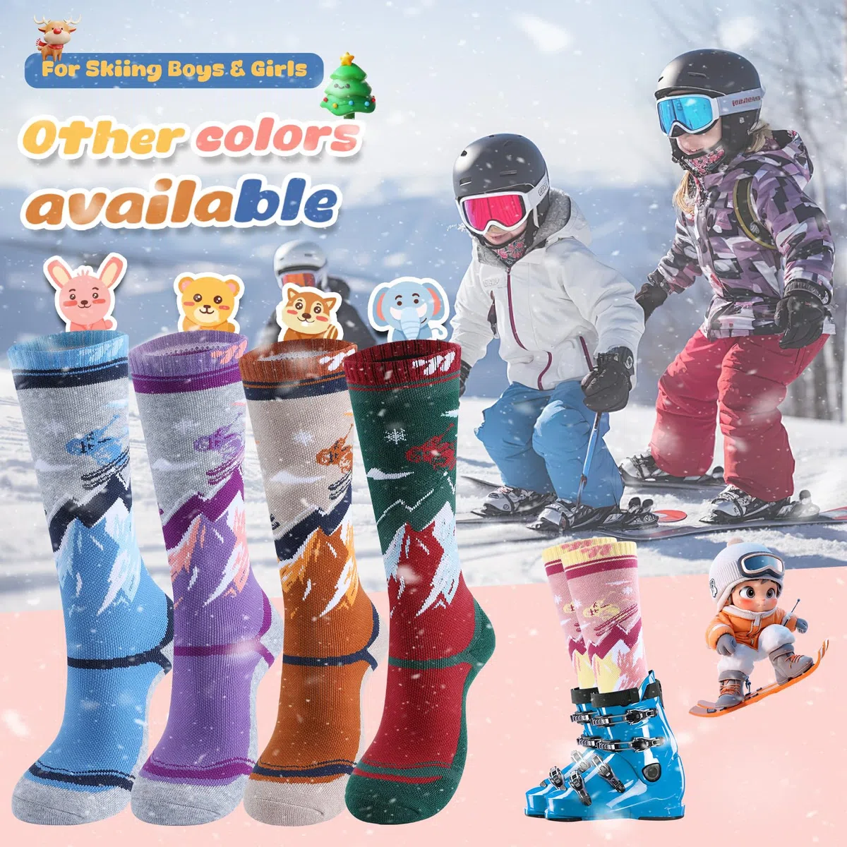 West Biking 0216056 Calze da sci per ragazzi Unisex - Adulto