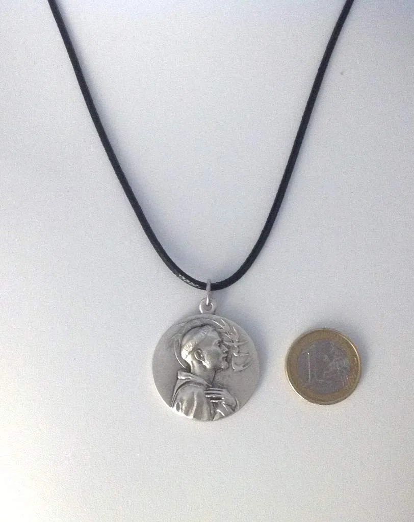 Medaglia di San Francesco D'assisi - Realizzata in Alto Rilievo Patrono d'Italia e D'Europa - Misura Grande - Big Size - 32 mm