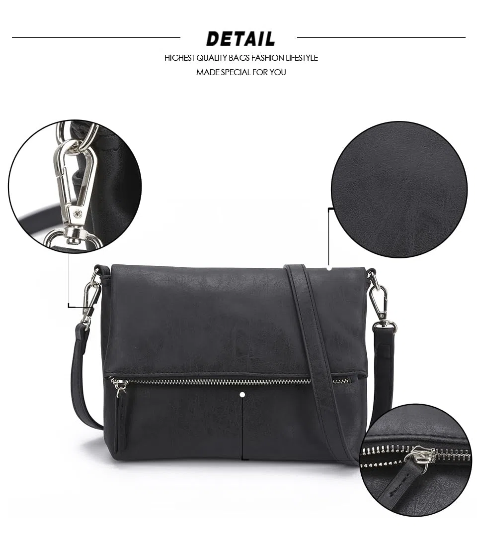 Gladdon borsa tracolla donna, borse donna con 3 scomparti, cartella con multitasche per contenere ciò di cui una donna ha bisogno, morbida e facile da usare