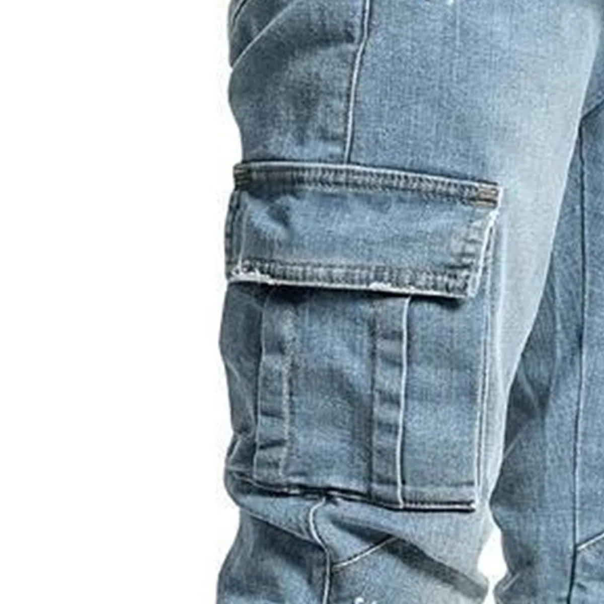 Pantaloni Cargo Uomo Slim Vita ELastica Solida Jeans EElastici Classici Multi - Tasche Pantaloni Da Trekking Di Lavoro Confortevoli E Leggeri