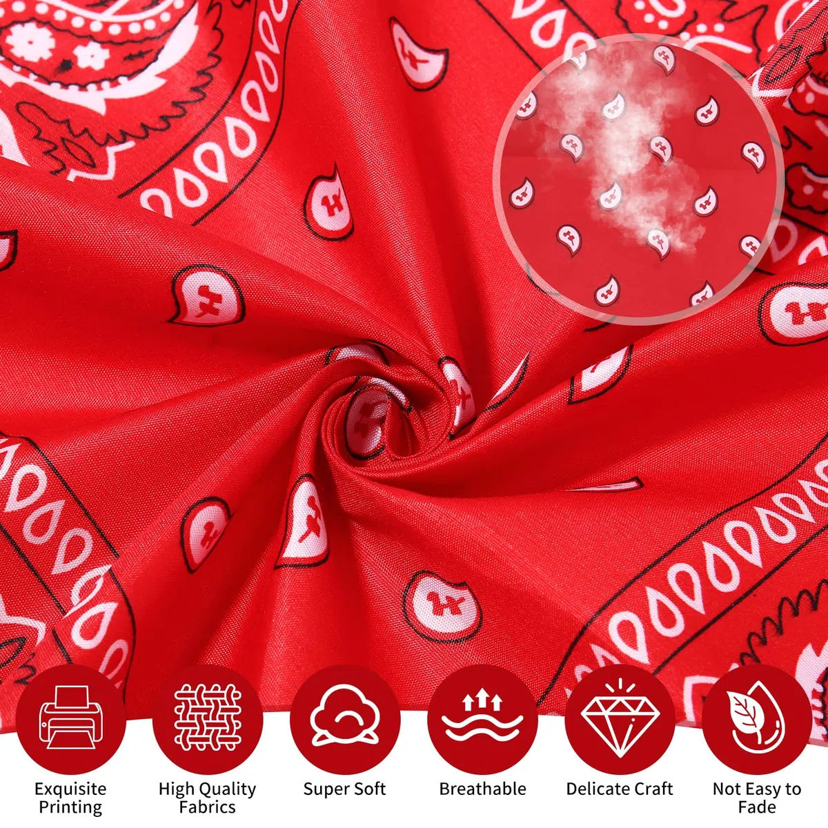 23 Pezzi Bandana Cotone 54x54cm – Bandane Colorate per Donna Uomo Bambina Bambino, Foulard Mare Capelli, Bandana Rossa Blu Rosa Unisex
