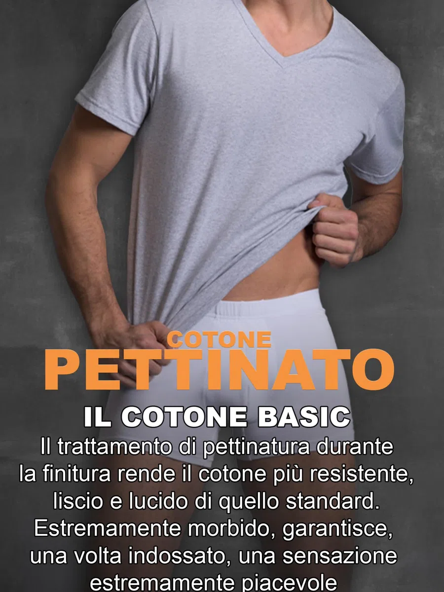GARDA - 3pz Canotta Spalla Larga, Intimo Uomo,100% Cotone Pettinato Art.0021