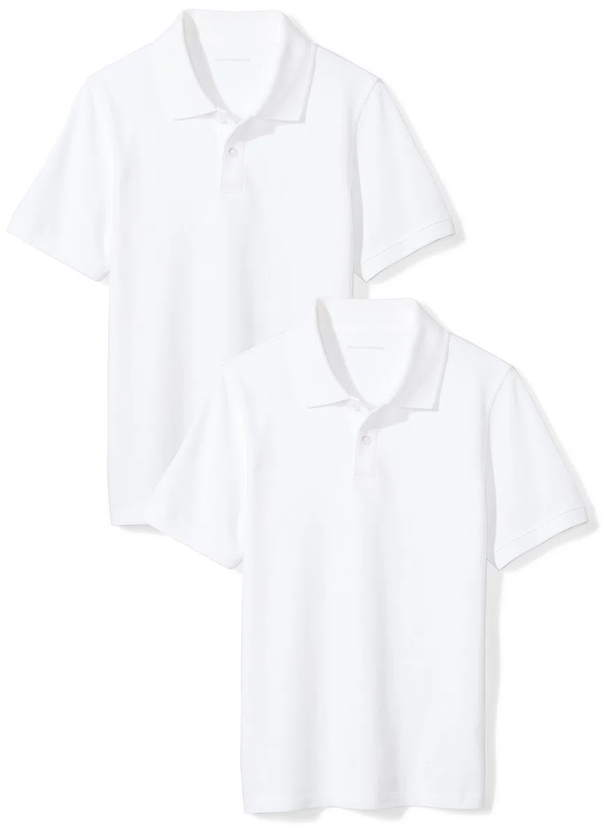 Amazon Essentials Bambini e Ragazzi Polo Maniche Corte in piqué per Uniforme Scolastica