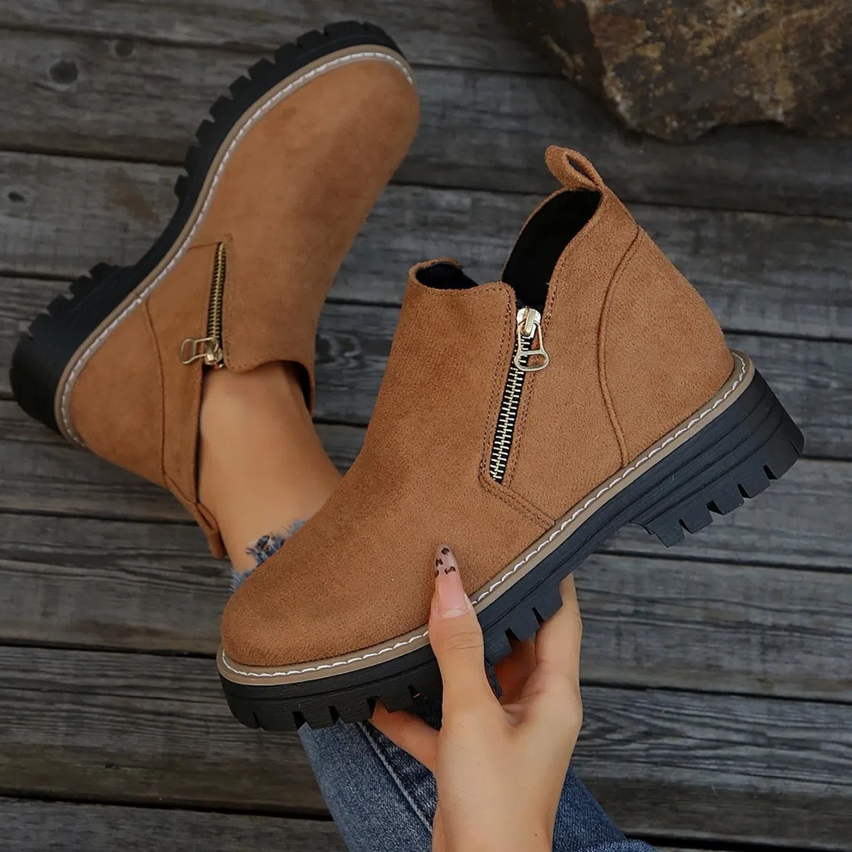 Stivali Equitazione Casual in Pelle Antiscivolo Laterale E Lacci Motivo Stampato a Stivali Overknee da Wellington Stivaletti da Pioggia Lunghi con Cerniera Fashion Scarpe da