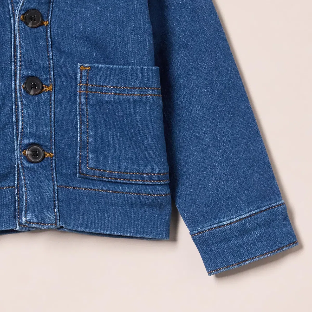 Amazon Essentials Giacca-Camicia in Denim dalla vestibilità Rilassata Unisex Bambini e Ragazzi