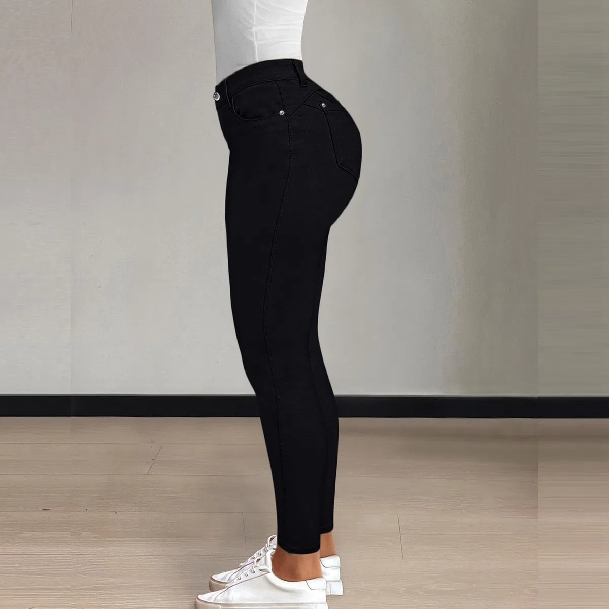 Jeans Skinny Shaping da donna, a vita elastica, Jeggings Sportivi a Vita Alta con Tasche estensibili, alla moda, sottili, pantaloni da yoga elasticizzati, matita, pantaloni da jogging
