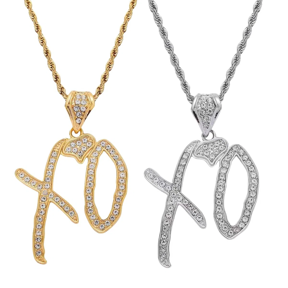 Nuova collana con ciondolo a forma di lettera XO, collana con ciondolo creativo per uomo e donna, accessori versatili e alla moda