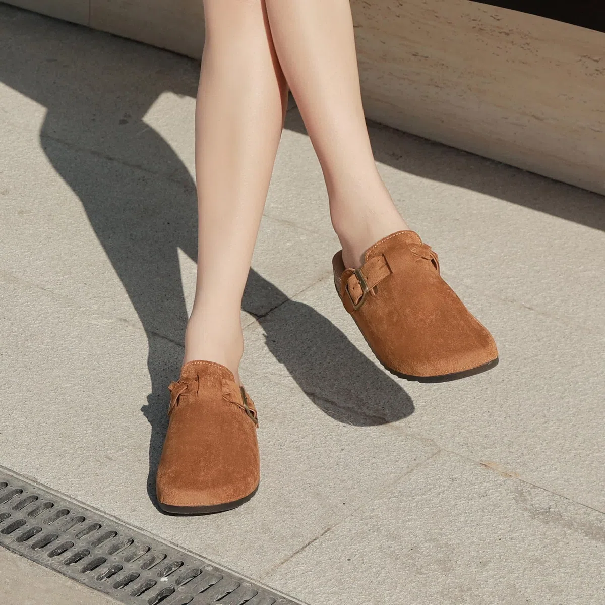 Sabot Uomo Ciabatte Donna,Zoccoli in Pelle con Sottopiede in Sughero,Sandali Uomo/Donna Pantofole in Pelle Scarpe da Giardino Traspirante