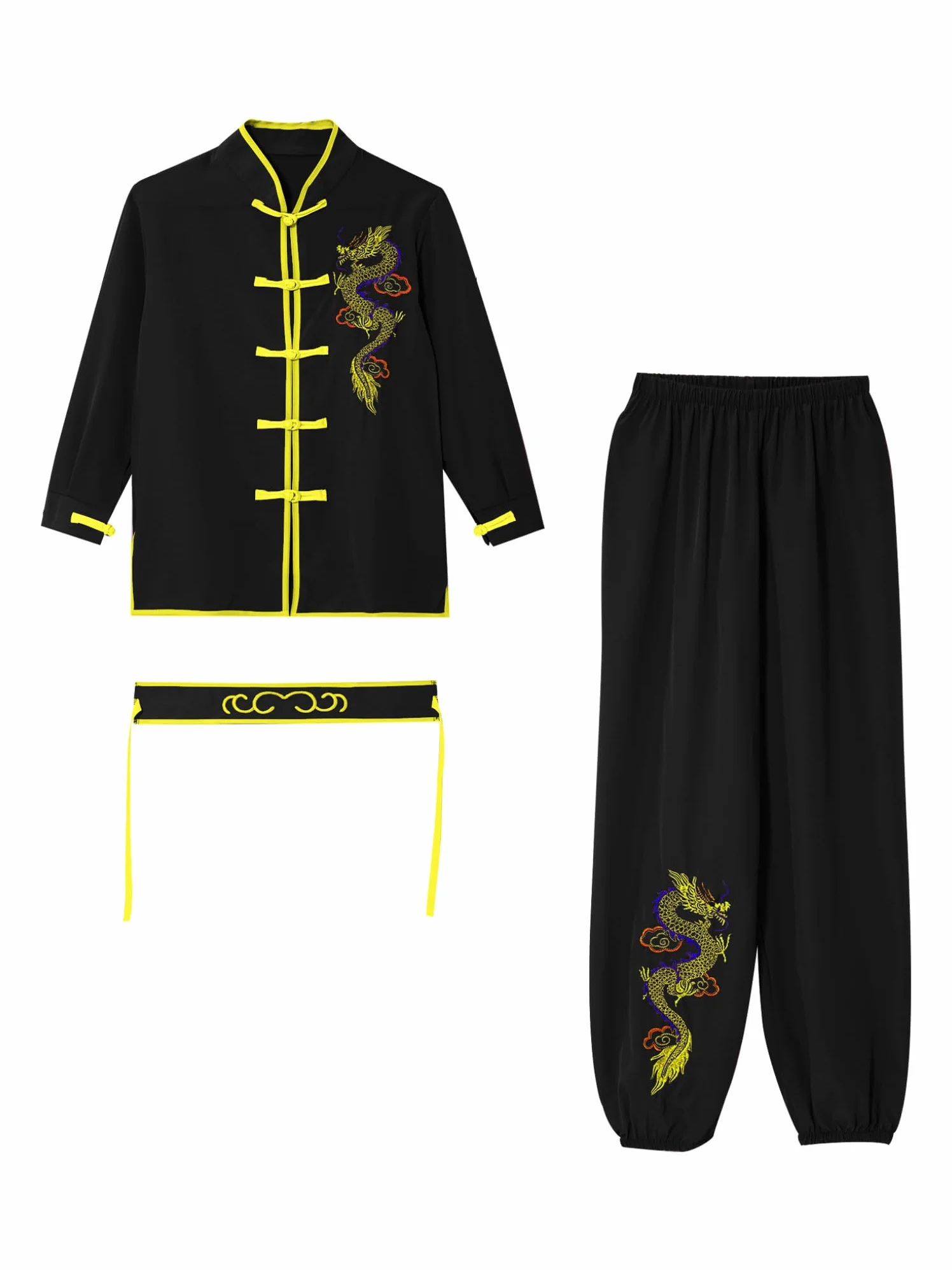 Oyolan Unisex Abbigliamento Arti Marziali Tai Chi Bambino Costume Cinese Tradizionale Vestito Kung Fu 3-16 Anni