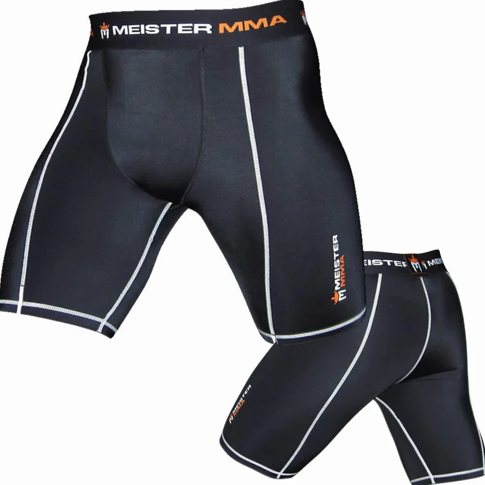 Meister MMA Compression Rush Fight Shorts mit Schutzbecher-Tasche Pantaloncini Uomo