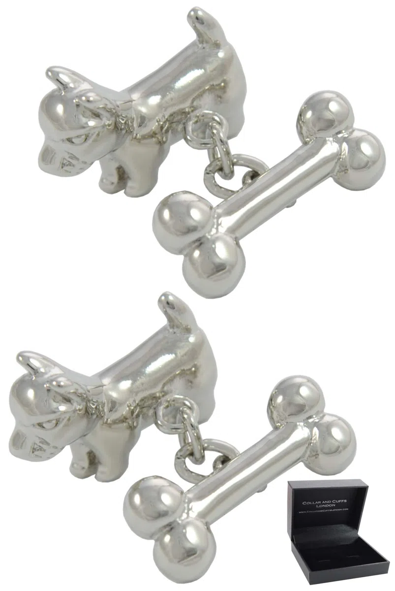COLLAR AND CUFFS LONDON Cufflinks for Men Animals - with Box - Novelty Metal Designer Fun Cufflinks - Solid Brass Metal - One Pair