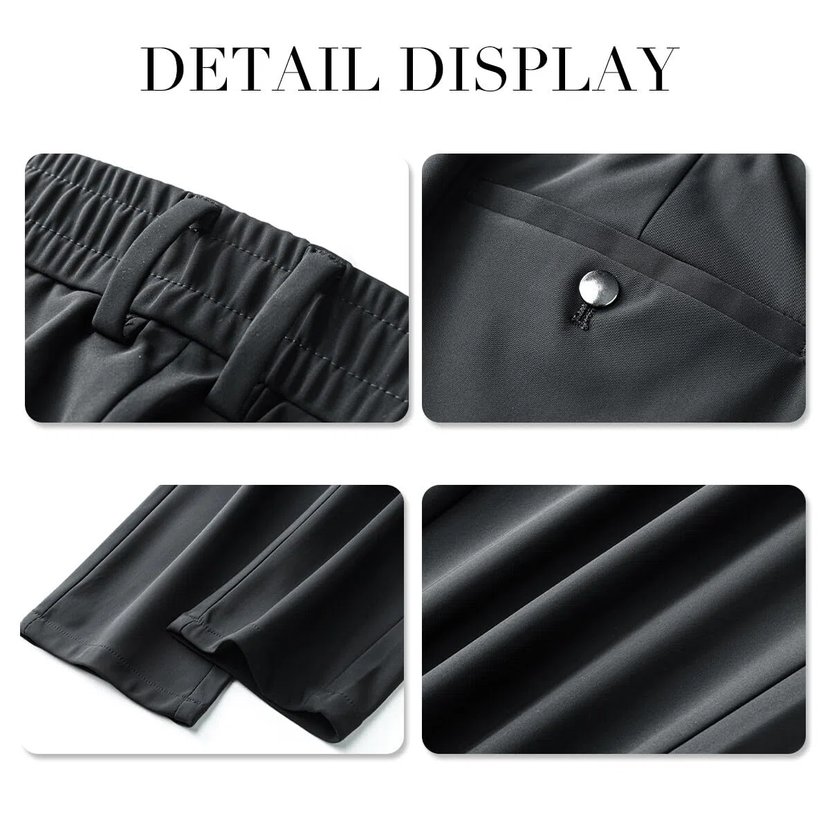 YOUTHUP Pantaloni da Golf da Uomo Pantaloni Impermeabili Elasticizzati Leggeri Casual Moda Sport Confortevole