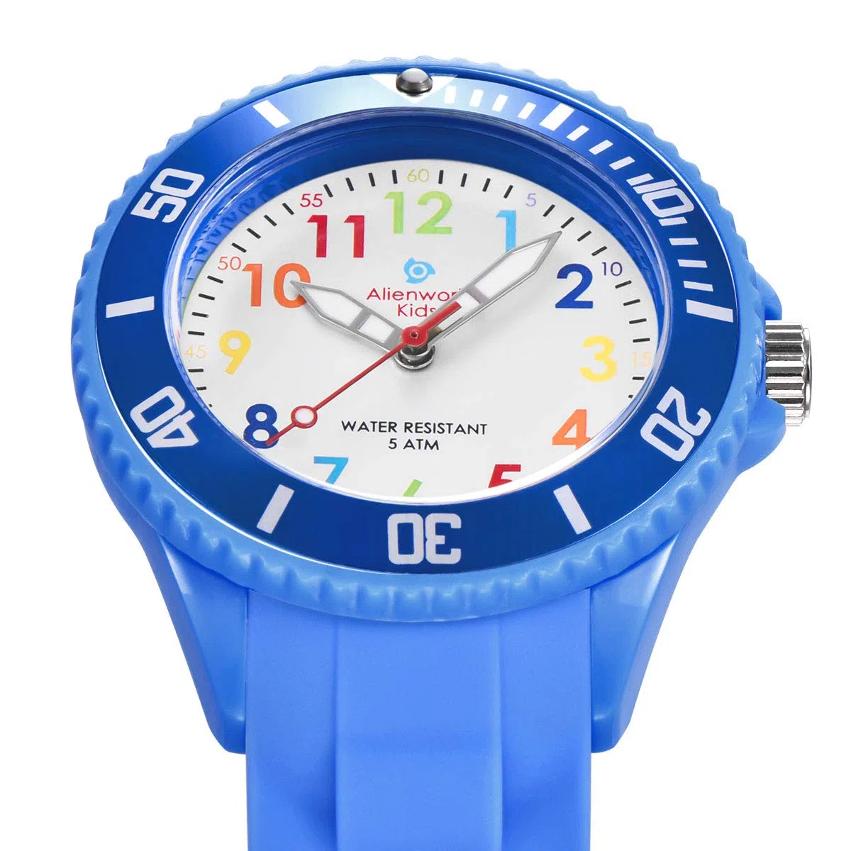 Alienwork Kids Orologio di Apprendimento Bambini Ragazzi Ragazze Tempo di Apprendimento Impermeabile 5 ATM