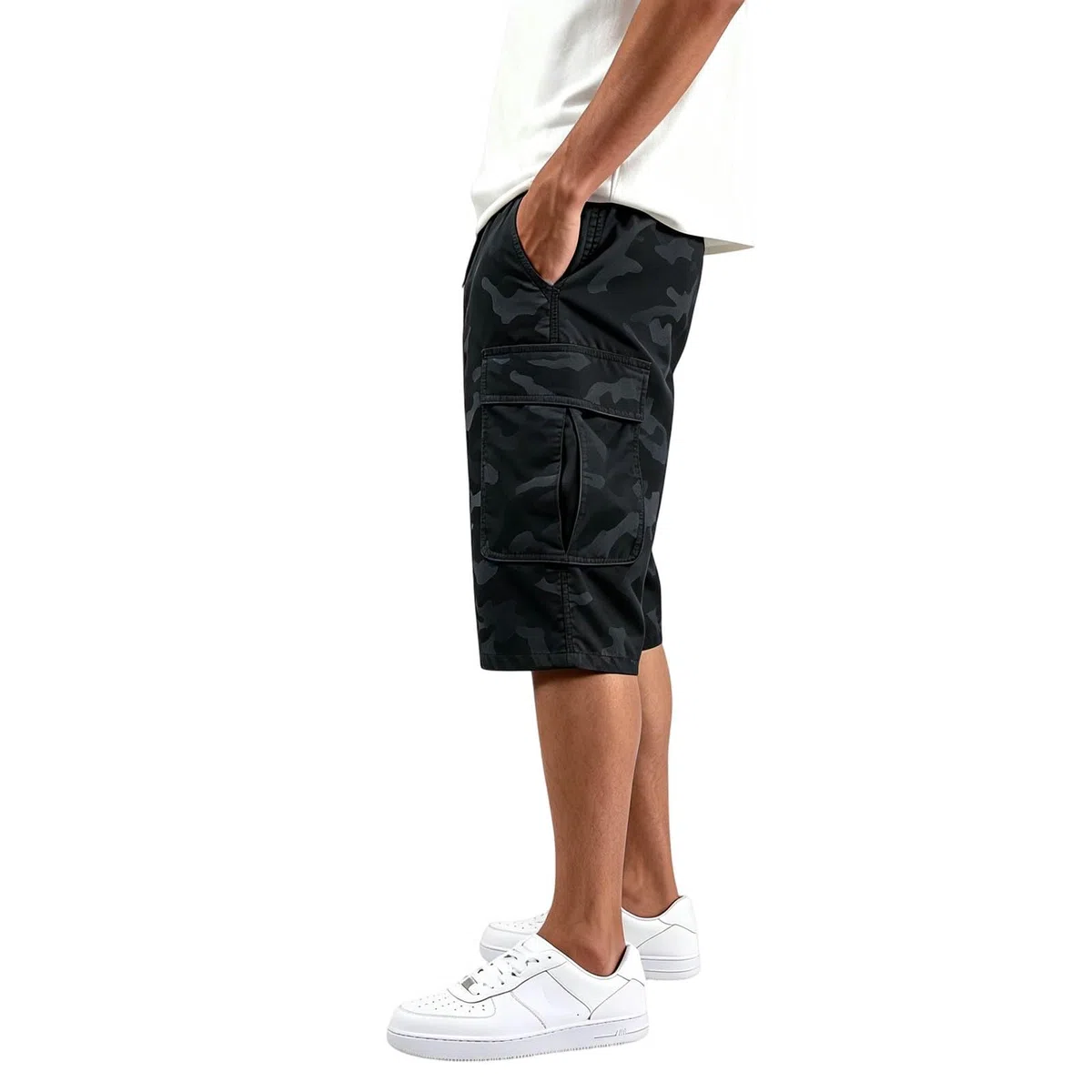 Pantaloncini Uomo Estivi Cargo Bermuda Cargo Shorts - Con Tasche Pantaloni Corti Slim Fit Multi-Tasche In Cotone Pantaloncini Da Lavoro Casual Sportivi Leggero Shorts Campeggio Vacanza Spiaggia
