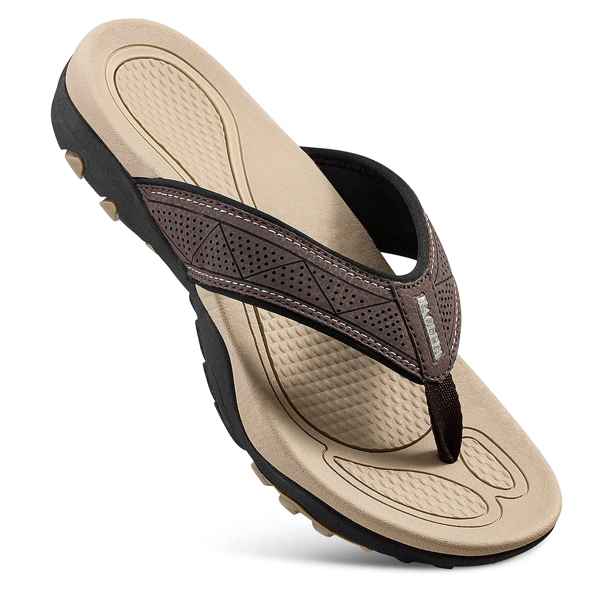 HAOLIRA Infradito Uomo Estive Comode Resistenti Pelle Ciabatte Supporto Arco Antiscivolo Adulto Flip Flops Scarpe per Spiaggia e Piscina