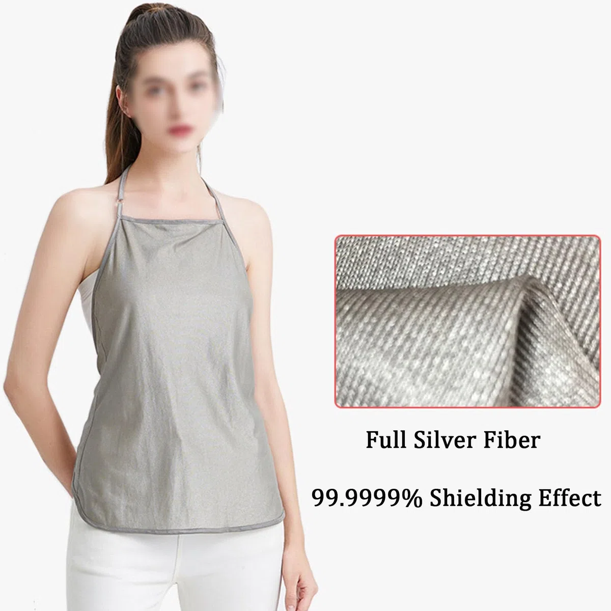 Abbigliamento Anti-radiazioni Top Premaman Tunica Premaman con Protezione EMF Fascia Addominale in Fibra D'argento Grembiule Canotta
