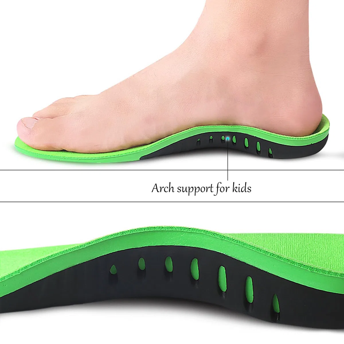 Solette ortopediche per bambini, solette per scarpe di supporto dell'arco plantare per bambini, per Fasciite plantare, piedi piatti, sollievo dal dolore al tallone dei piedi