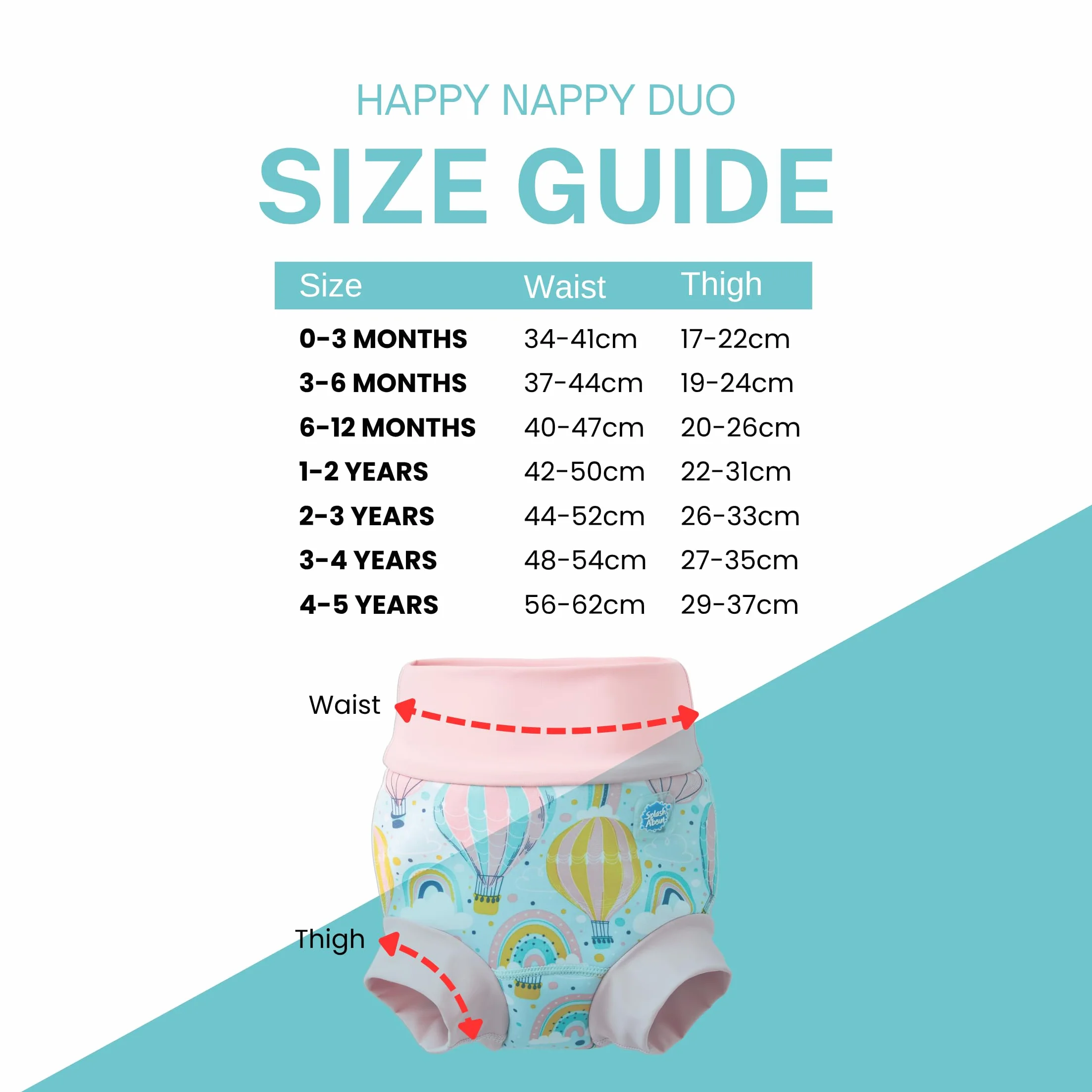 Splash About Happy Nappy Duo, pannolino da nuoto, Up & Away