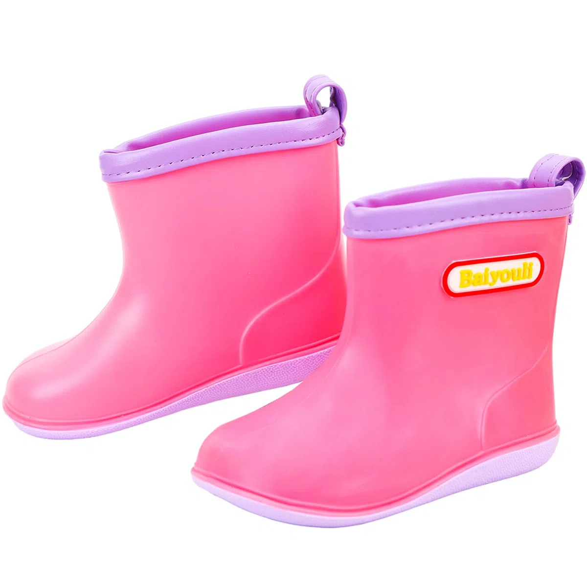 Stivali Pioggia Bambini Impermeabili Antiscivolo Stivaletti Gomma PVC Leggeri Galosce Bambino Bambina Unisex 1-6 Anni