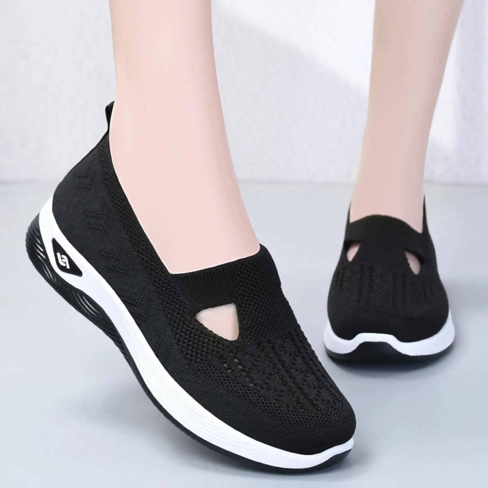 Sneakers ortopediche da donna - Scarpe senza lacci da donna con supporto per l'arco