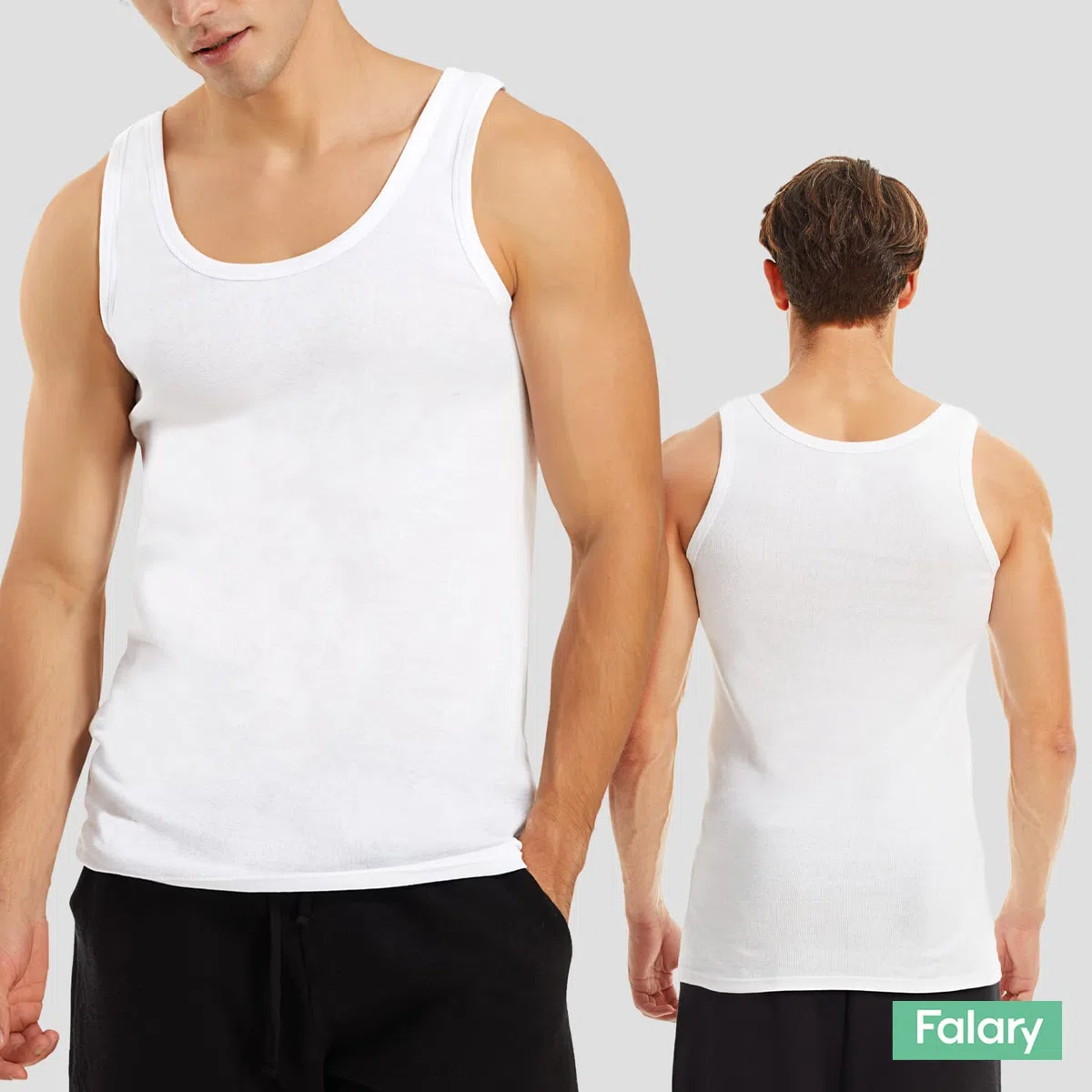 FALARY Canottiera Uomo Pacco da 3/5 100% Cotone Canottiera