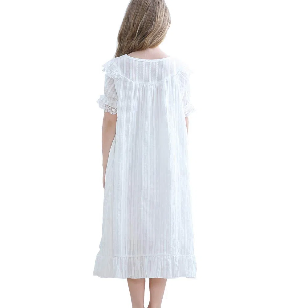 Camicia da notte vittoriana per bambine, vestito da notte da principessa, per bambine dai 3 ai 12 anni