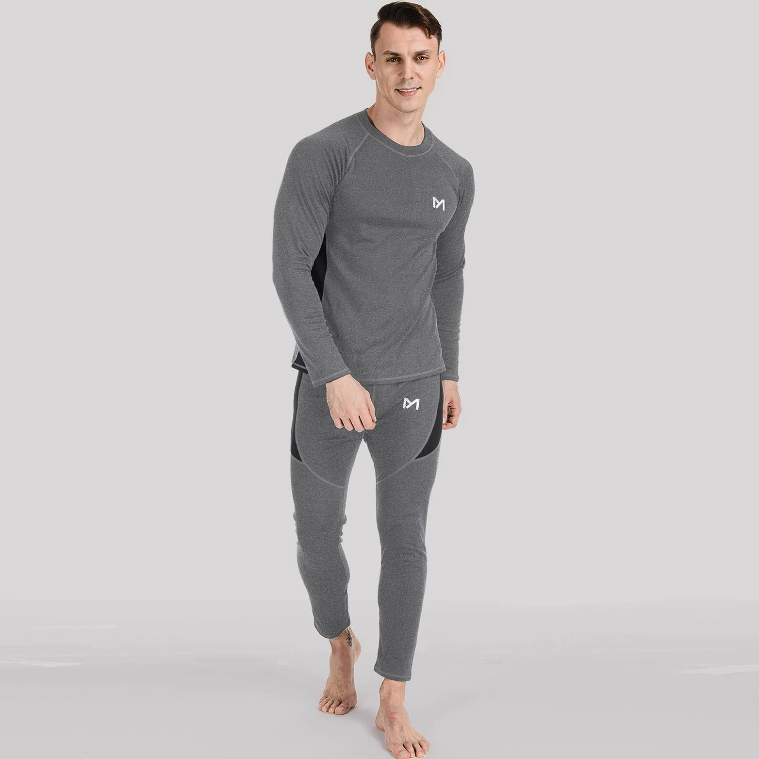 MEETYOO Thermounterwäsche Set Herren Biancheria Intima Termica Uomo