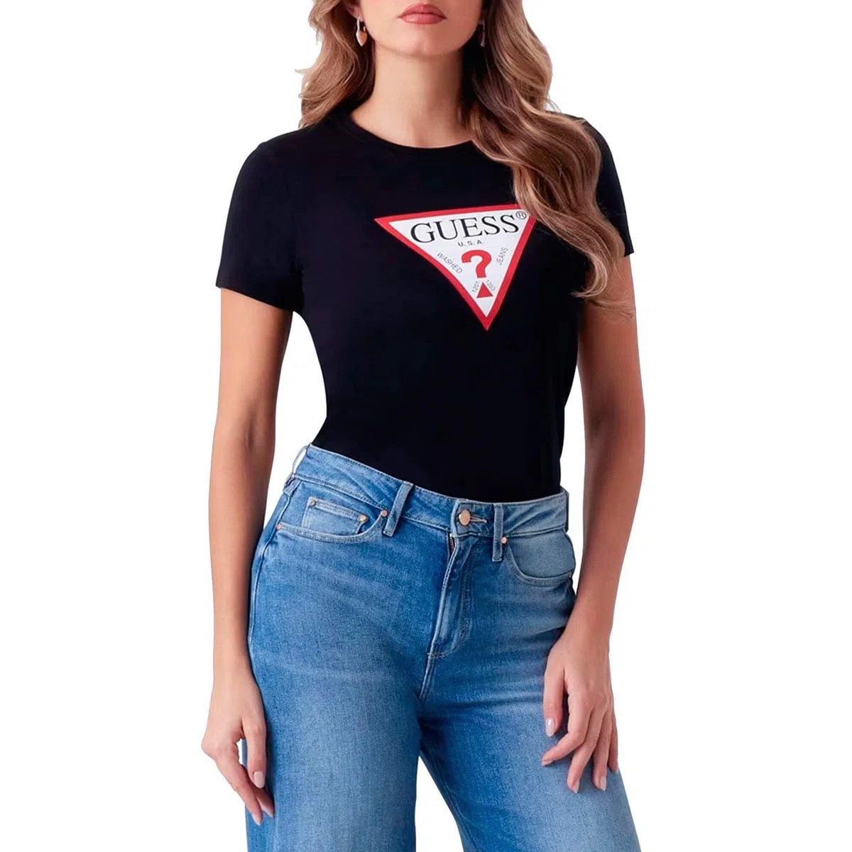 Guess SS CN Original Tee T-Shirt Donna (Confezione da 1)