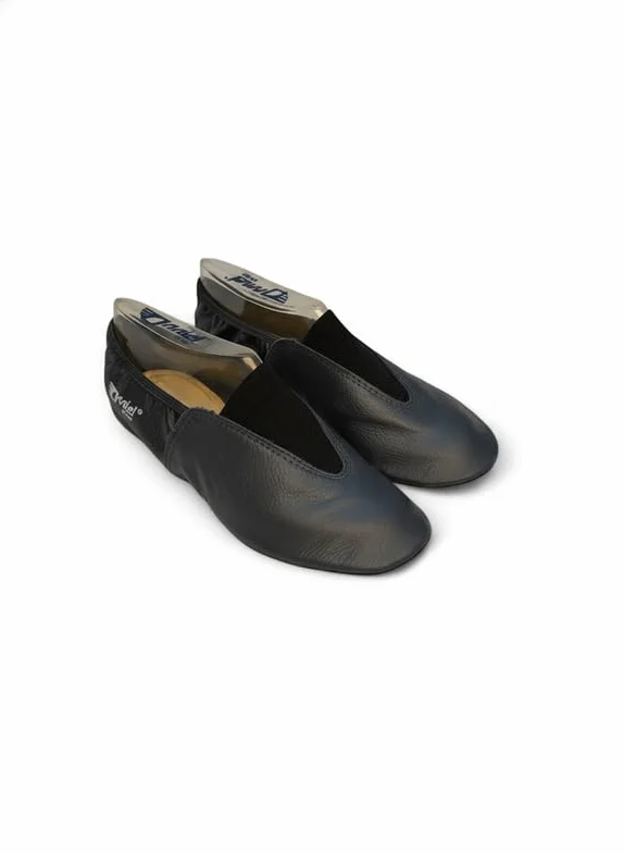 Anniel 2024 - Scarpe Ginnastica Artistica in Pelle con Suola in Gomma 100% Made in Italy (33, Nero)
