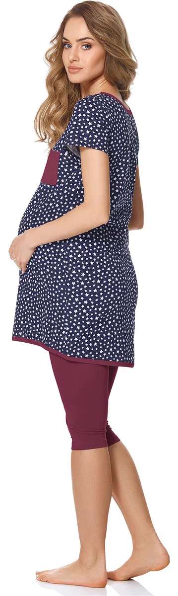Bellivalini Pigiama Premaman con Funzione Allattamento BLV50-126