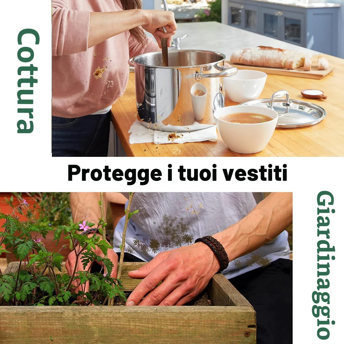 5 Pezzi Bianco Nero Grembiuli, Cuoco Grembiuli per Uomo e Donna, Cucina Grembiuli da Lavoro, Professionali Grembiuli