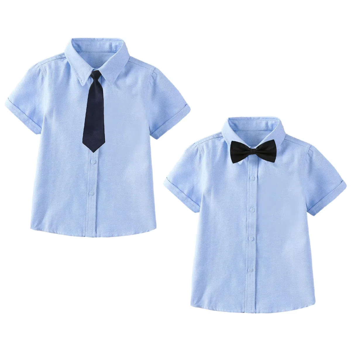 amropi Ragazzi Completini e Coordinati Bambino a Maniche Corte Camicie e Pantaloni e Cravatta per 3-12 Anni