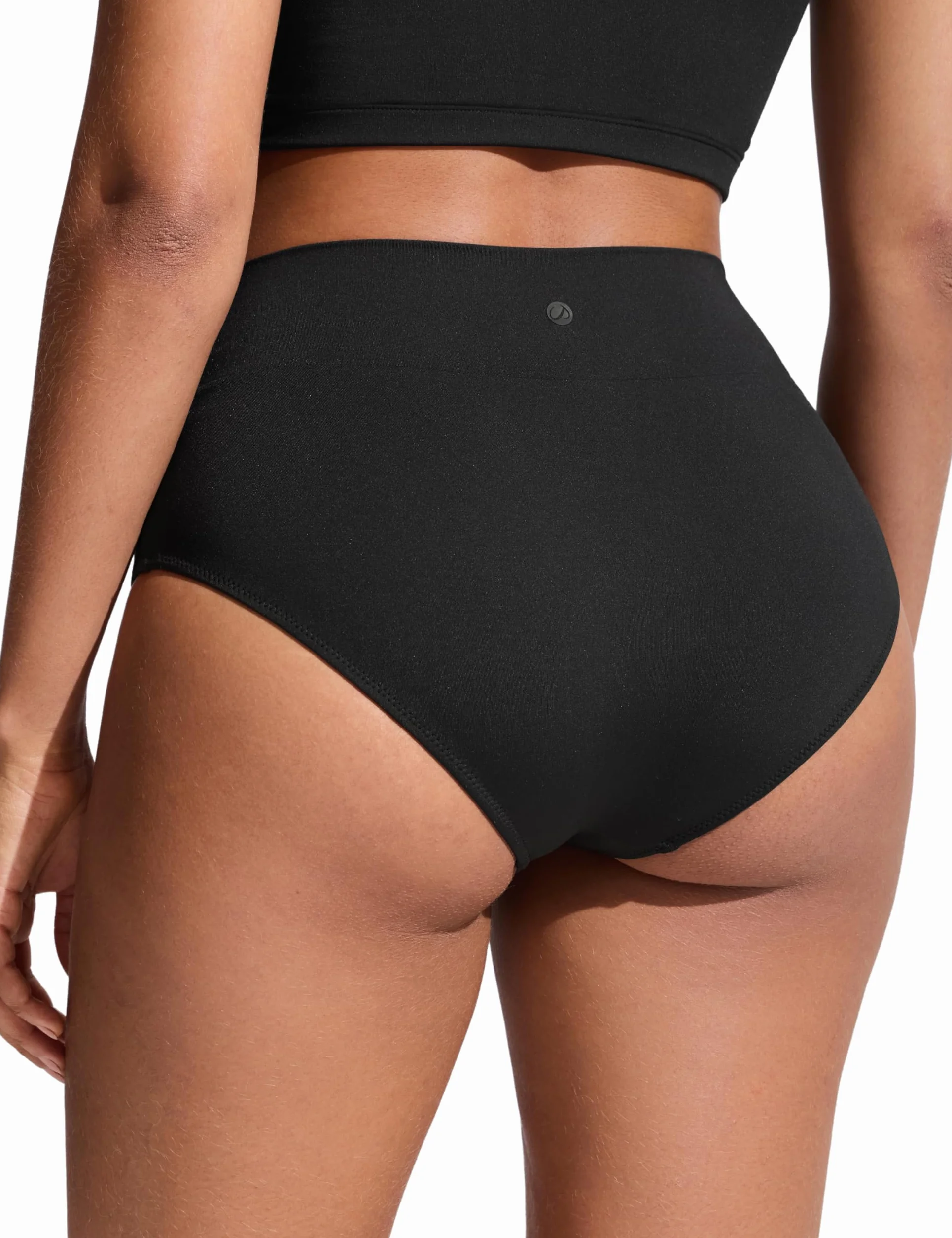 CRZ YOGA Donna Taglio a V Bikini Bottom Vita Alta Incrociata Davanti Costume da Bagno Bottoms Copertura Totale