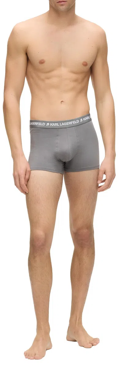KARL LAGERFELD B.V Karl Lagerfeld, Men's, Logo Trunk Multiband (3 Pack) Trunks, Multicolore, XL Uomo