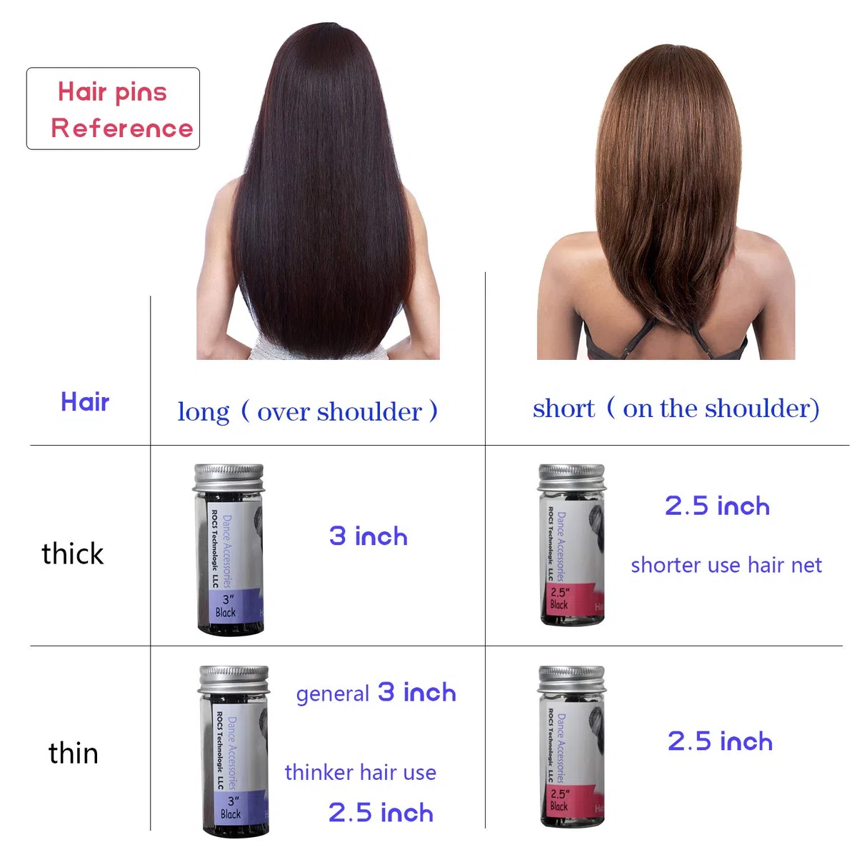 Forcine a forma di U in metallo con scatola portatile, accessori per capelli da donna, 24 pezzi (6,4 cm, marrone)