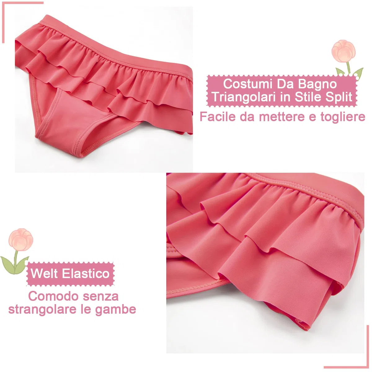 Bambine Costume da Bagno Manica Lunga Tankini UPF 50+ Protezione Solare Ragazza Rash Guard Set 3-8 Anni