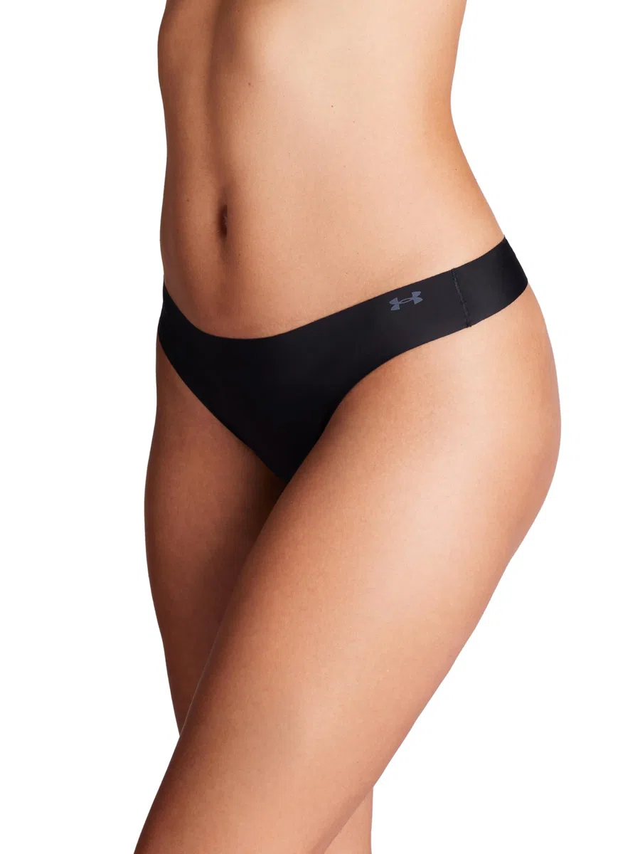 Under Armour 3-Pack Pure Stretch No Show Bikini Underwear, all-Day Comfort Fit & Ultra-Soft Intimo Donna